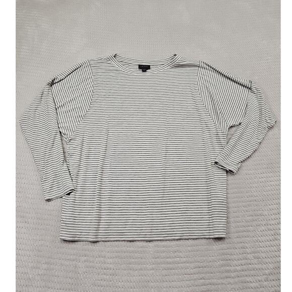 J Jill Shirt Womens Medium Wearever Collection Striped Casual Super Soft - Picture 1 of 7